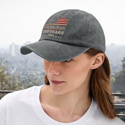 250th Anniversary 250 Years Freedoms Baseball Hat Running Embroidered Cap for - color: Pigment Gray