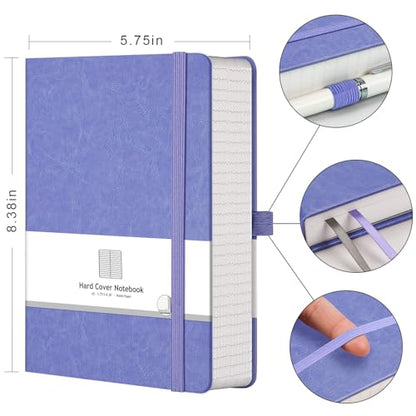 AHGXG Lined Journal Notebook, 320 Numbered Pages, A5 (5.75'' X 8.38'') - color: Purple, size: A5