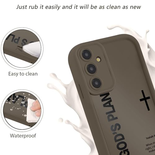 Christian Case for Samsung Galaxy S25 Jesus, Aesthetic Bible Verse Cross Pattern God Chris Design Print Phone Cover, Soft TPU Shockproof Protective Shell for Samsung S25 6,2", Brown - color: Brown Bible Verse