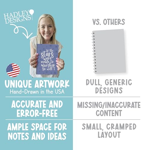 Guided Bible Study Journal for Women - Bible Journal for Women - color: Indigo Pastel Stars