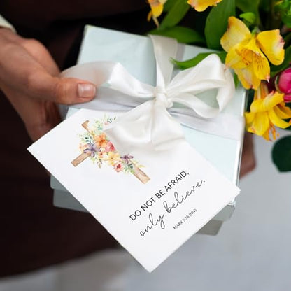 50 Pack Religious Thinking of You Cards with Envelopes & Stickers - color: Green, purple, pink, red