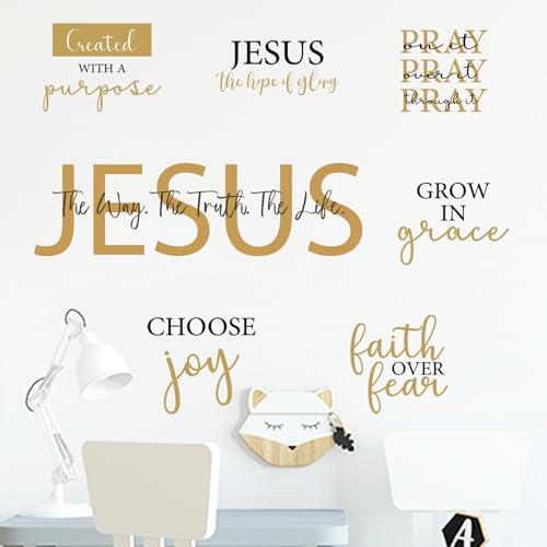 BBTO Bible Verse Stickers Peel & Stick,Faith Over Fear - style: Faith over Fear