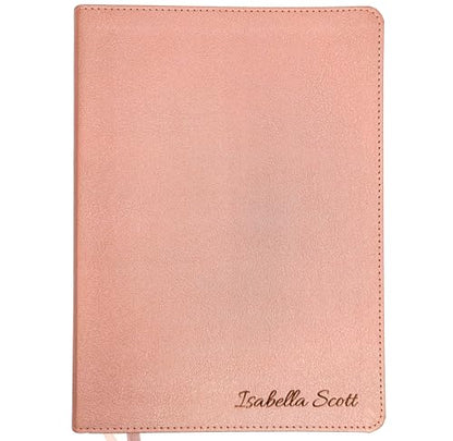 Personalized CSB Journaling Bible | Rose Gold | Custom Engraved Name | Christian Gift for Women - style: Personalized
