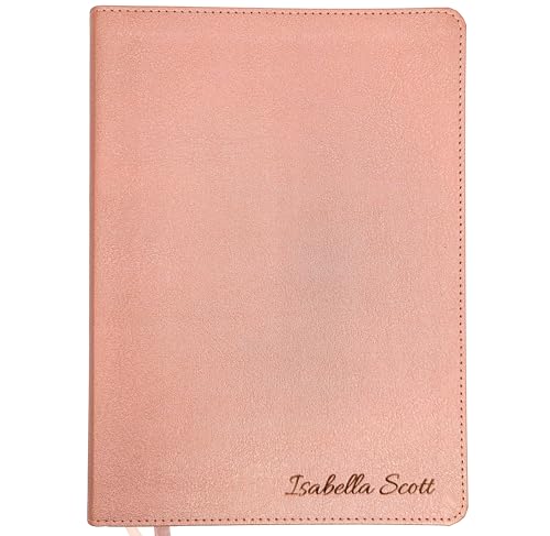 Personalized CSB Journaling Bible | Rose Gold | Custom Engraved Name | Christian Gift for Women - style: Personalized