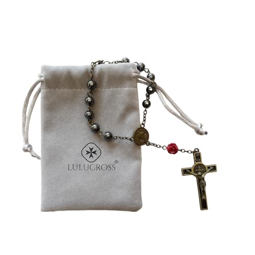 6cm Black Gallstone Rosary Catholic Rosary For Car Hanging Prayer - color: black