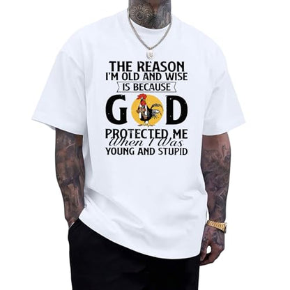 Christian Shirts for Men Jesus God Shirt Religious Bible Verse Tshirts Inspirational Faith Tee Graphic Funny Tees - color: White, size: Medium