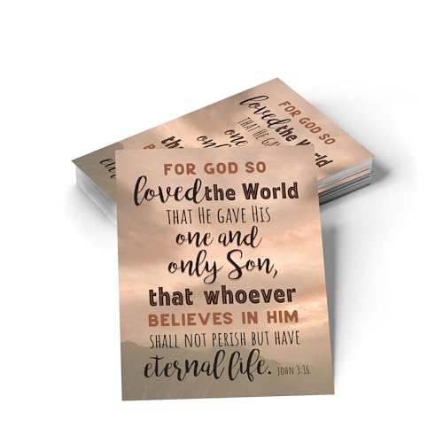40 Pack John 3:16 Salvation Cards with Scripture, How to be Saved - Pocket cards 4" x 3" Gospel Tracts for Evangelism to Share Faith & Good News - Educational Christian Prayer Cards Bulk Set