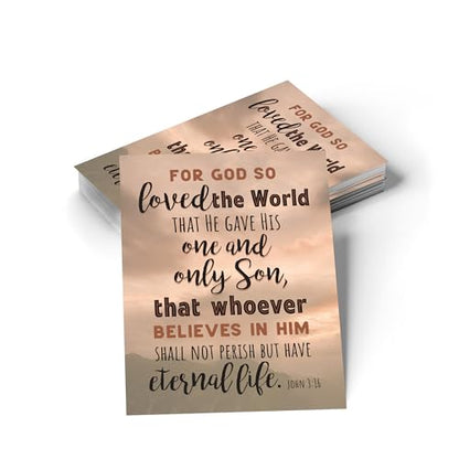 40 Pack John 3:16 Salvation Cards with Scripture, How to be Saved - Pocket cards 4" x 3" Gospel Tracts for Evangelism to Share Faith & Good News - Educational Christian Prayer Cards Bulk Set