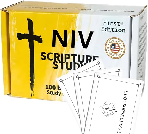 Agape Scripture Memory Cards 100 NIV Bible Verse Flashcards, Adults & Kids, Perfect for Bible Study, Memorization, and Christian Education, Pocket-Sized, Durable, Faith Gift - style: NIV