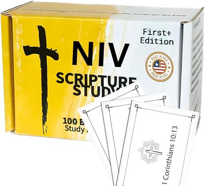 Agape Scripture Memory Cards 100 NIV Bible Verse Flashcards, Adults & Kids, Perfect for Bible Study, Memorization, and Christian Education, Pocket-Sized, Durable, Faith Gift - style: NIV