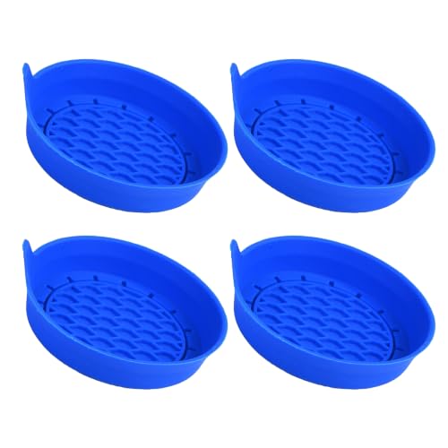 4PCS Car Cup Holder Coaster, Silicone Non-Slip Vehicle Cup Holder Insert Pads, Automotive Interior Insulation Drink Cup Mats Decor Accessories, Universal for SUV, Sedan, Truck (Blue) - color: Blue