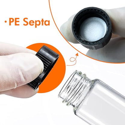 PEKYBIO 4ML Small Clear Glass Vials with Screw Caps, 20 PCS - size: 4 ml (20 pieces)