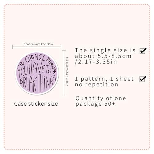 50PCS Purple Motivational Stickers, Inspirational Positive Affirmation Vinyl Decals, Waterproof Aesthetic Quote Stickers for Water Bottle, Laptop, Scrapbook, Skateboard, Luggage, Journal, Teens Girls, - color: Purple Motivational Stickers-3