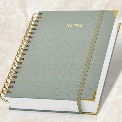 Aesthetic Thick Spiral Notebook Journal For Women in B5 - Linen Hardcover - color: Sage Green, size: B5
