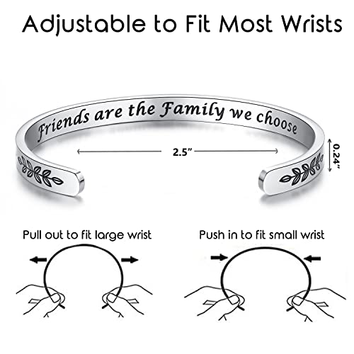 TONY & SANDY Cuff Bracelets for Women Teen Girls Best Friend Sister Mom Daughter Granddaughter Easter Birthday Mother's Day Christmas Stocking Stuffers for Teen Girls Women Jewelry - style: 0 - Friend Gifts - Friends are the family we choose
