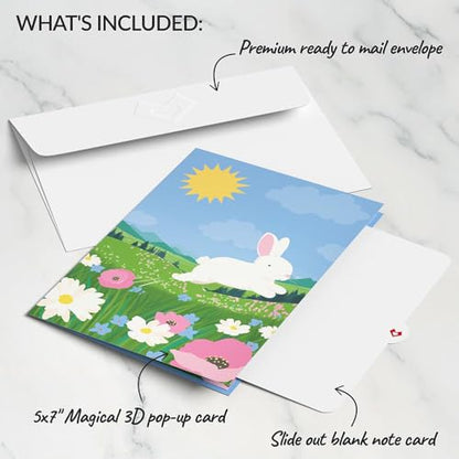 Lovepop Happy Easter Spring Meadow Pop-Up Card with Notecard & Envelope - color: Happy Easter Spring Meadow