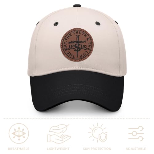 Christian Hats for Men Women Religious Gifts - color: Jesus- Beige