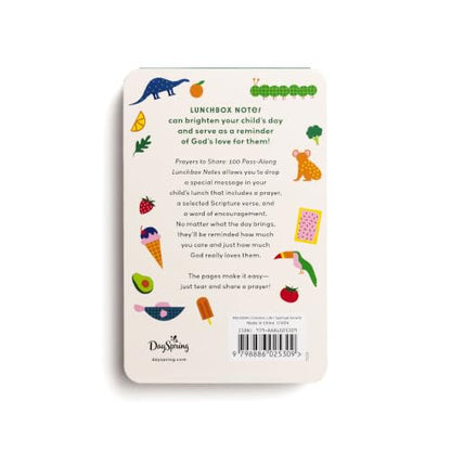 100 Pass-Along Lunch Box Notes for Kids: Prayers to Share (Shareable Messages of Encouragement with a Prayer, Scripture, and 'Just So-You-Know' Affirmations)