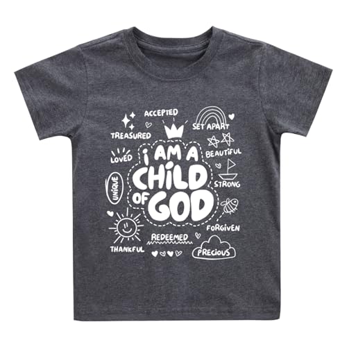 IAM A Child of God Christian Shirts for Kids Toddler Jesus Religious Tee Tops Bible Verse Clothes 2-7 Years - color: Child of God#2, size: 6 Years