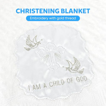 Baptism Blanket Christening Gifts for Girls Boys - color: I Am Child of God Blanket