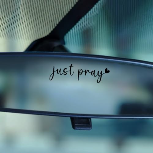 Just Pray Jesus Car Sticker, Christian Rearview Decal - color: Just Pray