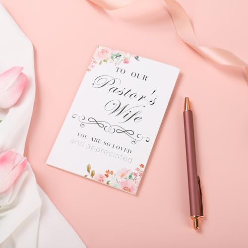 Gifts for Pastor Wife, Pastors Wife Appreciation Gifts 7pcs Set, 20oz Tumbler Leather Journal Cards Signs Pen Bookmark for Christian Christmas Birthday Retirement Anniversary - style: Pastor Wife