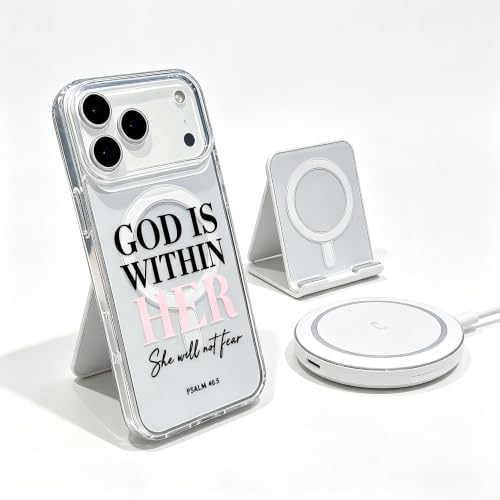 God is Within Her Psalm 46:5 Phone Case, White, for iPhone 16 Plus