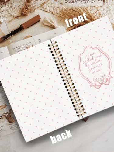 Pink Bow Polka Dot Christian Notebook Journal for Women 5.5x8.3 - color: ISAIAH 43:1