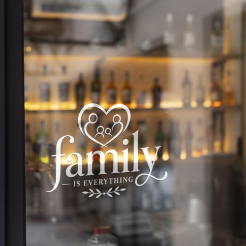 2PCS Family Quote UV DTF Sticker, Love Window Car Decal Faith Decor 10in - color: Family is Everything
