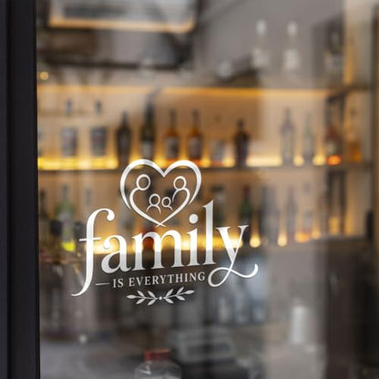 2PCS Family Quote UV DTF Sticker, Love Window Car Decal Faith Decor 10in - color: Family is Everything