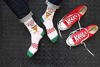 FUNATIC Socks with Funny and Profane Sayings, Sarcastic Gift for Men Women - color: You Want a Pizza Me?