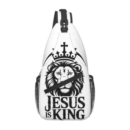 Jesus Crossbody Sling Bag For Women Men Fashion Jesus Is King Chest Bag Shoulder Sling Backpack Daypack For Sport Travel Hiking - color: Jesus is King 2