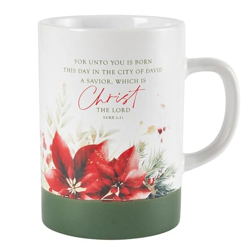 Faithworks Christian Gifts - Large Inspirational Ceramic Stoneware Mug Coffee Cup, 17-Ounces, Christmas - Born This Day - color: Christmas - Born This Day