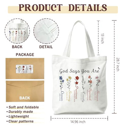 Bible Tote Bags Cute Christian Preppy Canvas Tote Bag Christian Gifts for Women Reusable Shopping Bags(Parent) - color: Bible-6