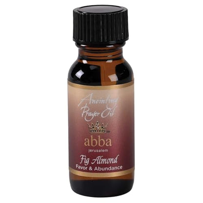 Dicksons Abba Jerusalem Anointing Prayer Oil, Scented Biblical Oil for Prayer, Worship, Home Devotion and Blessing .5 Ounce Favor and Abundance Fig Almond