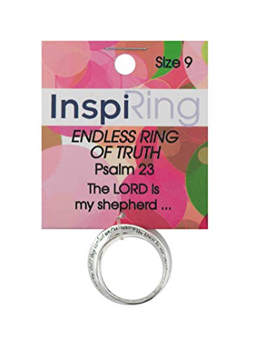 Dicksons Psalm 23 Silver Plated Women's Double Mobius Ring Size 9