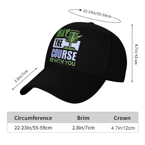 Embroidered Baseball Cap for Women Men Adjustable Baseball Hat Black Baseball Cap Trucker Hat - color: Disc Golfing