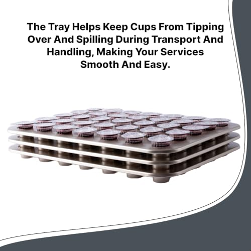 Silvertone Communion Tray Holds 35 Cups, Church Serving Tray