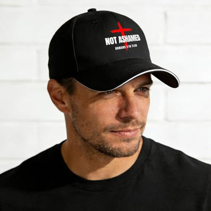 Jesus Baseball Cap for Men and Women Adjustable Christian Trucker Hat Fashion Cross Golf Hat - color: Jesus Cross Christian Romans 1:16