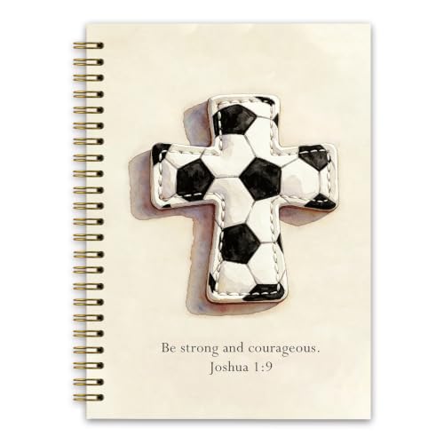 NaZaUK Christian Soccer Notebook, Prayer Bible School Supplies Notebooks, Basketball Coach Gifts for Men & Women & Players5.5x8.3 Inches - color: Soccer