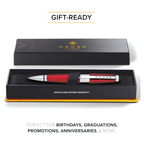 Cross Edge Formula Red Selectip Rollerball Pen, Medium Point, Black Ink - color: Red