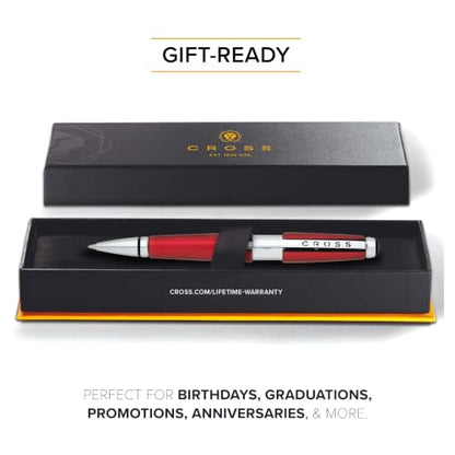Cross Edge Formula Red Selectip Rollerball Pen, Medium Point, Black Ink - color: Red