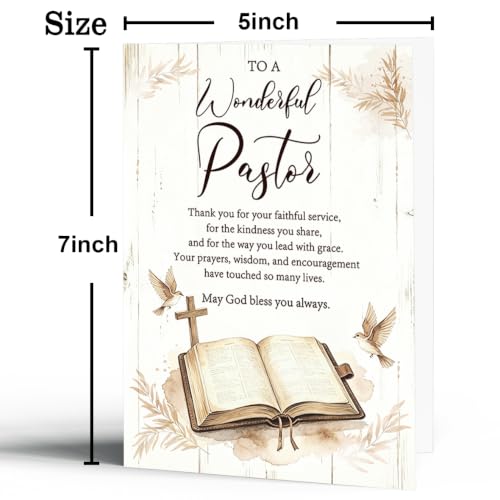 Thank You Pastor Card, Pastor Appreciation Card - color: BK-143