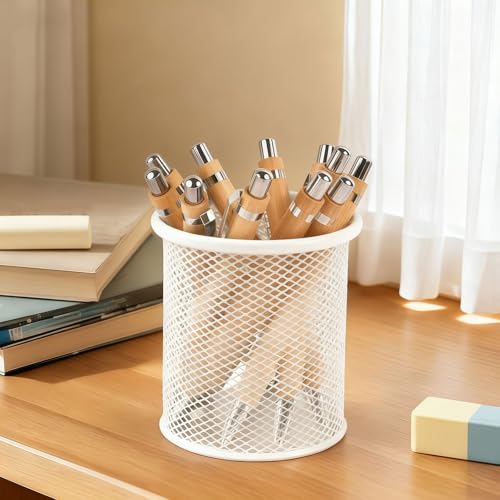 Bible Verse Pens 25 Pcs with 12 Christian Pens & 12 Refills & 1 White Pen Holder Bamboo Retractable Ballpoint Pens Inspirational Quote Pen Religious Gifts for Men Women - color: White
