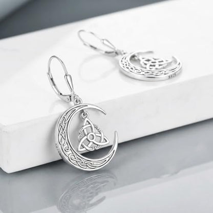 Dorunmo 925 Sterling Silver Mustard Seeds Dangle Earrings for Women Mountains Earrings Hypoallergenic Christmas Jewelry Gifts for Women - style: Witch Knot-04