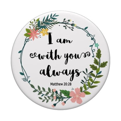 Christian Bible Verse Pop Socket - Matthew God Quotes PopSockets PopGrip: Swappable Grip for Phones & Tablets PopSockets Adhesive PopGrip - style: Adhesive PopGrip