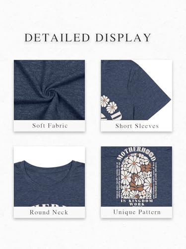 Christian Shirts for Women Jesus Tees Faith Shirts Bible Verse Print Tops - color: Darkblue, size: Small