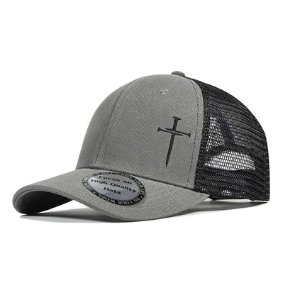 Christian Hats for Men Women,Jesus 3 Nail Cross Hat Christian Religious Gifts for Birthday/Christmas,Black and Silver - color: 06.silver-black
