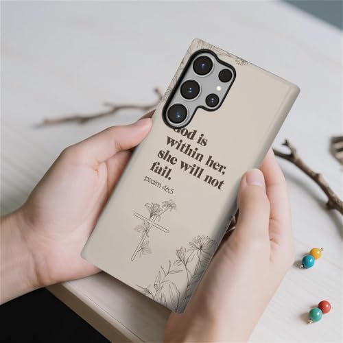Compatible with Samsung Galaxy S24 Ultra Full Body Matte Case Hard Shell Shockproof Screen Lens Protection for Girl Boy Cute Pattern Christian Bible Verse Religious Scripture Jesus - color: Christian Bible Verse Religious Scripture Jesus, size: Samsung Ga