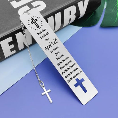Christian Bookmark for Women Girls Boys Bible Verse Bookmark Inspirational Scripture Bookmarks Religious Bookmarks for Women Men Girls Baptism Graduation Gift Back to School Coming of Age Gifts - color: Bible Verse Metal Bookmark 03